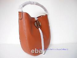 NWT Tory Burch Miller Metal Slouchy Leather Hobo Bag Aged Camello Tan AUTHENTIC