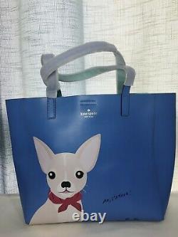NWT kate Spade Chihuahua Year of The Dog Out of Office Adventblue Tote Limit E