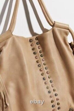 New $198 We The Free People Savoy Leather Tote Bag Studded Crossbody Handbag