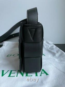 New Authentic Bottega Veneta Black Cassette Crossbody Bag $2100