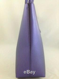 New Authentic COACH F37871 Avenue Tote Handbag Metallic Leather Light Purple