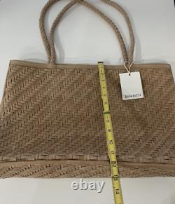 New Bembien Gabrielle Tote Bag Hand Woven Leather Tan Color Bag