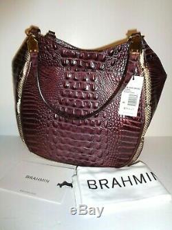 New Brahmin Marianna Fig Moliere Leather Tote NWT $375