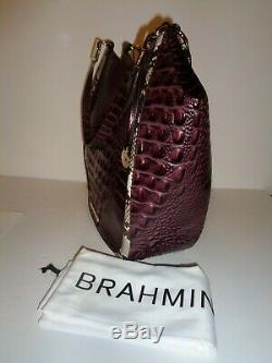 New Brahmin Marianna Fig Moliere Leather Tote NWT $375