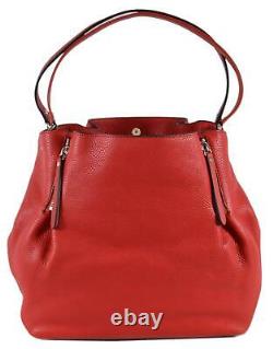 New Burberry $1,290 Red Leather Nova Check Large MAIDSTONE Handbag Purse Tote
