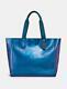 New Coach Large Hologram Derby Tote Metallic Pebble Leather