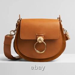 New Chloe Large Tess Brown Designer Luxury Leather & Suede Bag