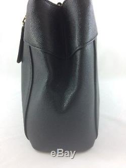 New Coach F25926 Leather Brooke Large Satchel Handbag Shoulder Purse in Black