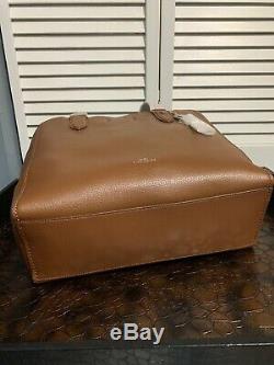 New Coach F58660 Derby Leather Tote In Saddle Brown Purse Bag MSRP $298 NWT