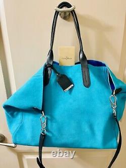 New Cole Haan Tote Extra large shoulder strap leather & Suede Interior pockets