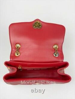 New DOLCE & GABBANA Devotion Large Red Leather Heart Bag Handbag Purse