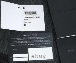 New Dior Homme Men's Monogram CD Black Leather Messenger Shoulder Bag