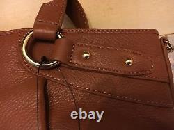 New Dkny Caramel Tan Large Leather Crossbody Shopper Bag S/strap Rrp £415