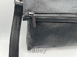 New HAMMITT VIP LARGE Leather Black Bitters / Bronze Clutch Crossbody Purse Bag