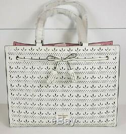 New Kate Spade Handbag Hayes Perf Large Tote White pink Bag WKRU5872 WAS 459$