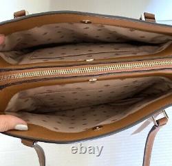 New Kate Spade Monet Large Triple compartment Tote Leather Warm Gingerbread