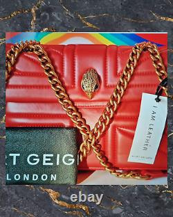 New Large Kurt Geiger Kensington Red Leather Multi-way Crossbody Bag?