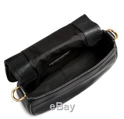 New Marc Jacobs Empire City Messenger Black Pebbled Leather Crossbody Bag Purse
