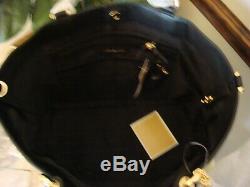 New Michael Kors BLACK Brooklyn Large Leather Tote bag NWT $498
