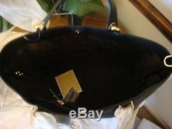 New Michael Kors BLACK Brooklyn Large Leather Tote bag NWT $498