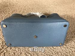 New Michael Kors Denim Brooklyn Large Leather Tote Satchel Bag NWT $498
