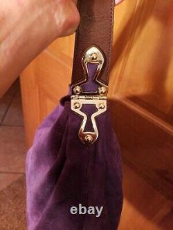 New Michael Kors Joplin Iris purple large leather shoulder bag NWT