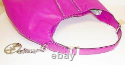 New Michael Kors Newman Fuschia, Hot Pink Leather Large Hobo, Shoulder, Hand Bag