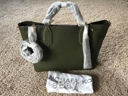 New Michael Kors Oliver Green Brooklyn Large Leather Tote bag NWT $498