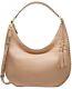 New Michael Kors Oyster Lauryn Large Shoulder Bag Leather Mk Logo Tote Whipped