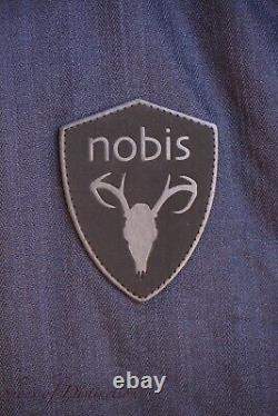 New Nobis Navy Blue Bomber Puffer Jacket coat Coyote Fur Men's 42 XL RRP £895