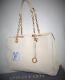 New Rrp$695 Oroton Alpine Chain Tote Handbag Shoulder Bag Leather Beige O Charm