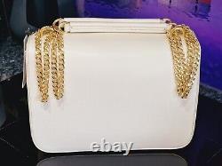 New Stunning Ivery Love Moschino Studed Silver Gold Hand Crossbody Bag