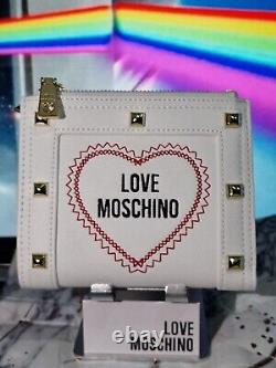 New Stunning Ivery Love Moschino Studed Silver Gold Hand Crossbody Bag?