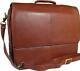 New Unisex Visconti Brown Soft Leather Light Weight Messenger Briefcase Work Bag