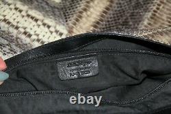 New with Tags Salvatore Ferragamo Snakeskin Magnetic Flap Clutch