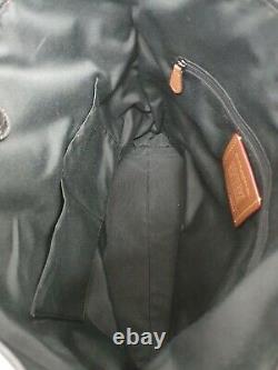 Nwot Coach F22895 Black Nylon Leather Tote Shoulder Bagturn Lock (rare)