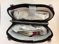 Nwt $498 Tory Burch Harper Tote Black Large Pebbled Leather Shoulder Bag
