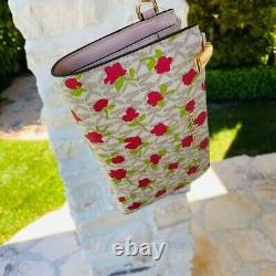Nwt, Authentic Michael Kors Signature Floral Carryall Handbag+walletset