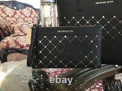 Nwt, Authentic Michael Kors Violet Leather Jstvl Sm Carryall Handbag+wallet$600