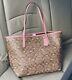Nwt Coach City Tote In Signature Canvas With Heart Floral Print