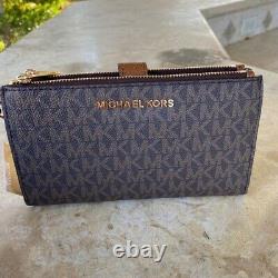 Nwt Michael Kors Kenly Lg Ns Signature Tote/ Double Zip Wallet Options Evergreen