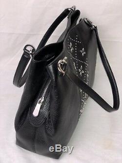 Nwt Michael Kors Leighton Large Shoulder Tote Leather Bag In Black