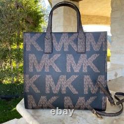 Nwt Michael Kors Signature Kenly Lg Ns Tote/ Double Zip Wristlet Options
