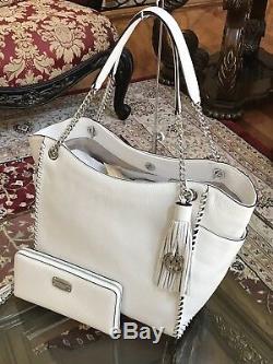 Nwt, Michael Kors Whipped Chelsea Pebbled Leather Large Chain Handbag+wallet$800