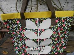 Orla Kiely Flower Bloom Multi Canvas Beach bag