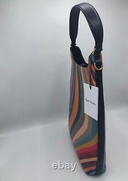 PAUL SMITH SWIRL Women's Leather stripe HOBO Tote hand shoulder Tall BAG