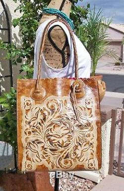 Patricia Nash Metallic Folklore Cavo Leather Tote Shopper Shoulder Bag NWT