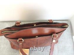 Patricia Nash Poppy Tote English Garden large Leather Purse Travel Bag Brown NWT