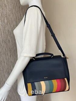 Paul Smith Block Colour & Swirl Stripe Satchel Bag Bnwt