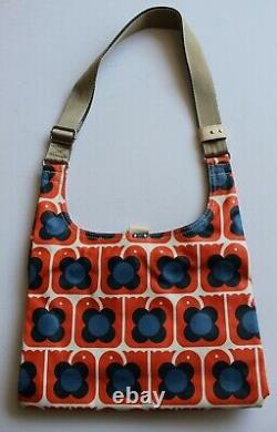Persimmon Orange Orla Kiely Love Bird Print Midi Sling Bag New